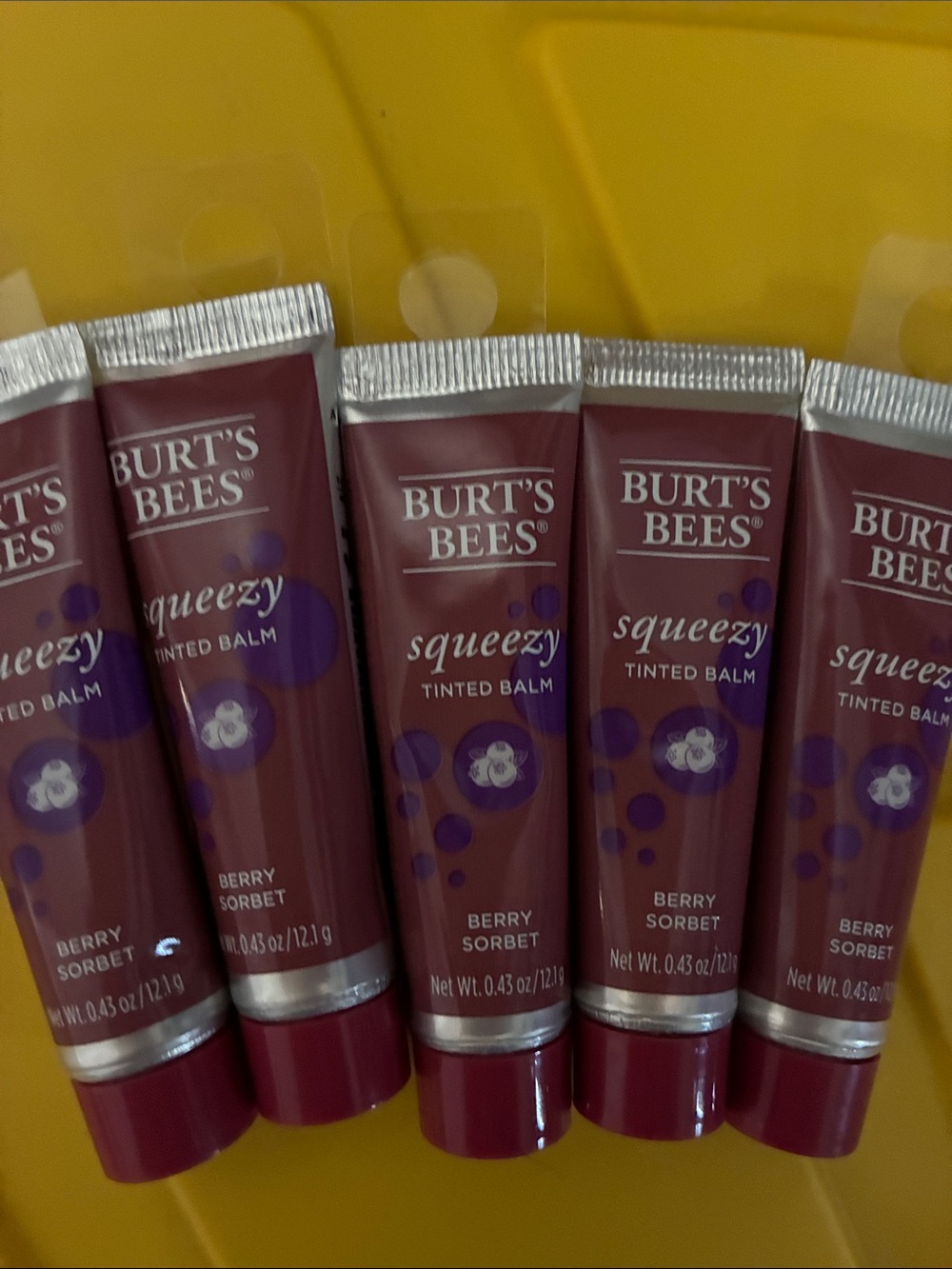 Burt’s bees Squeezy berry sorbet. 5 piece set.
